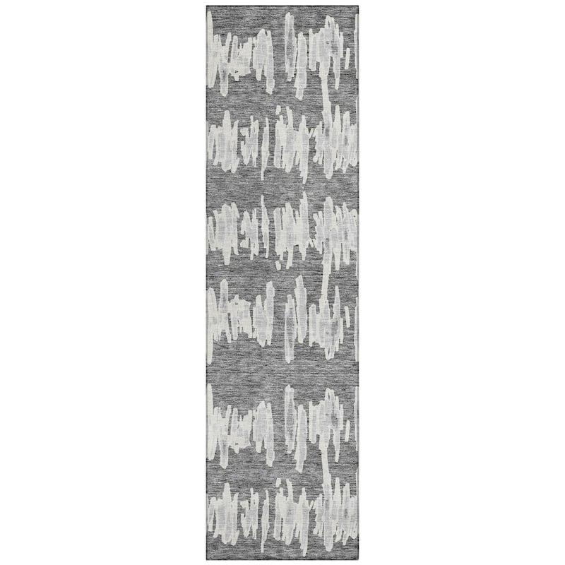 Machine Washable Indoor/ Outdoor Chantille Abstract Contemporary Rug