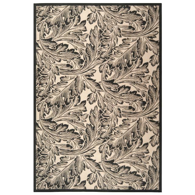 SAFAVIEH Courtyard Bettyjane Tropical Leaves Indoor/ Outdoor Area Rug