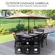 preview thumbnail 25 of 41, Kozyard Butterfly 15' Outdoor Patio Double-Sided Aluminum Umbrella