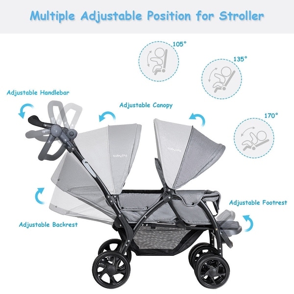 double stroller front back