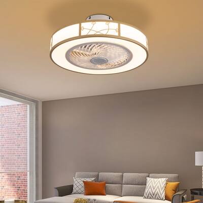 20'' Caged Low Profile Ceiling Fans with Remote Flush Mounted