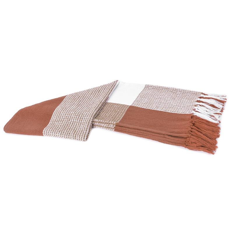 Sevita Hand-Woven Plaid Standard Size Throw Blanket