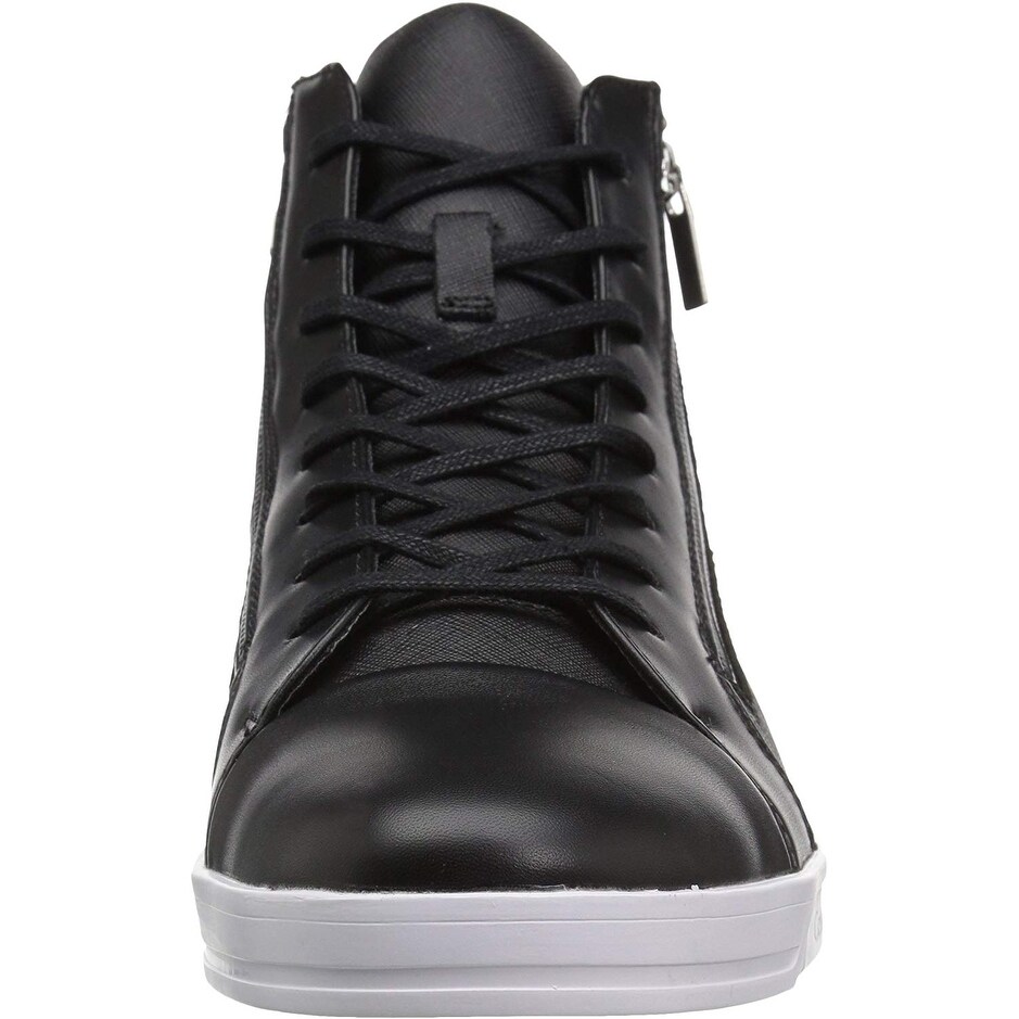Calvin klein men's berke brushed leather sneaker clearance