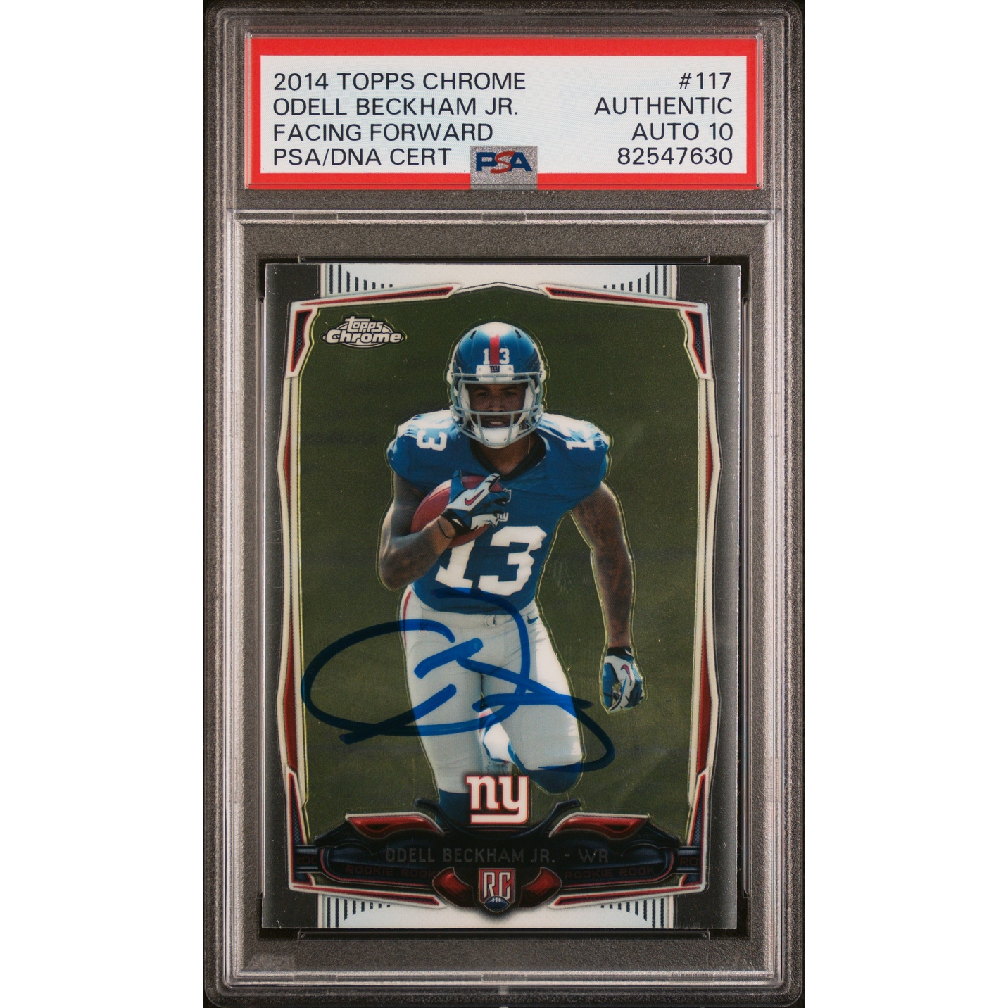 Odell Beckham 2014 Topps Chrome Signed Rookie Card #117 Auto