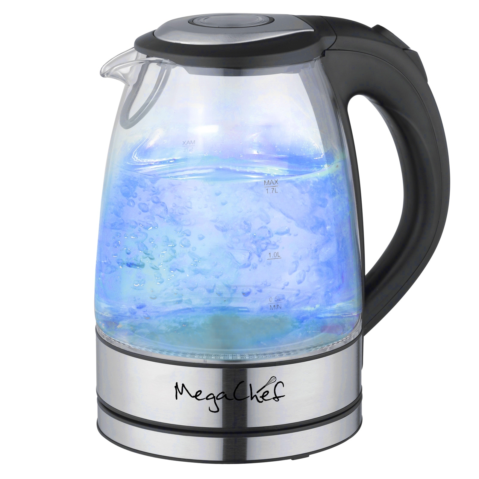 Restored Glass Electric Kettle, 1.7 Liter Capacity, Copper Finish