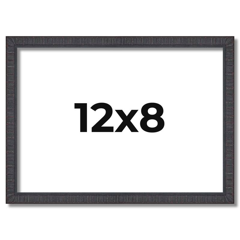 12x8 Frame Brown Solid Wood Picture Frame - Complete Modern Photo
