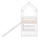 preview thumbnail 12 of 11, Elegant Twin Size Loft Bed Wood Creativity House Bed with Slide and Underbed Storage Space