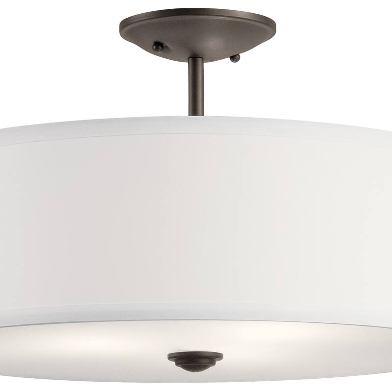 Kichler Lighting Shailene 3-light Olde Bronze Semi-Flush Mount