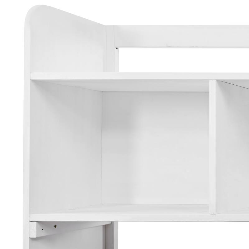 50.2'' Fir Wood Potting Bench with Hutch