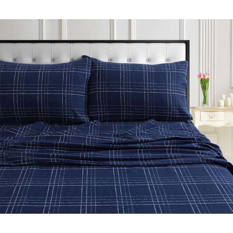 Cozy Ultra-soft Flannel Deep Pocket Oversized Bed Sheet Set