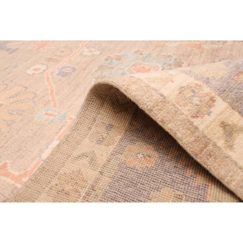 ECARPETGALLERY Hand-knotted Modern Oushak Brown Wool Rug - 8'1 x 9'8