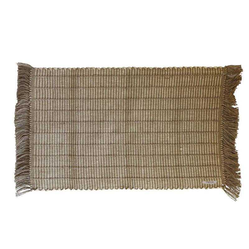 Foreside Home & Garden 2x3 Foot Striped Decorative Rug Brown Jute - 2' x 3' Rectangle