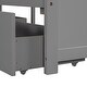 preview thumbnail 7 of 31, L-shaped Platform Bed with Trundle and Drawers Linked with built-in Desk Twin White