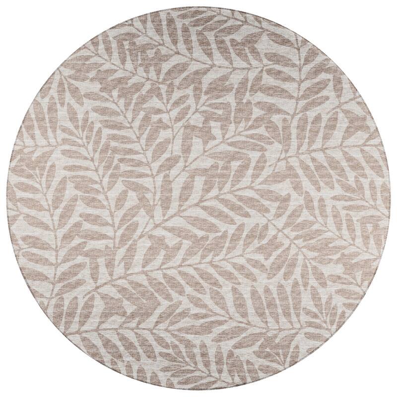 Indoor/ Outdoor Addison Yuma Foliage Motif Washable Area Rug