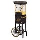 preview thumbnail 1 of 4, Movie Theater Style 2.5-Oz Kettle, 10-Cup 48-Inch Popcorn Cart Black