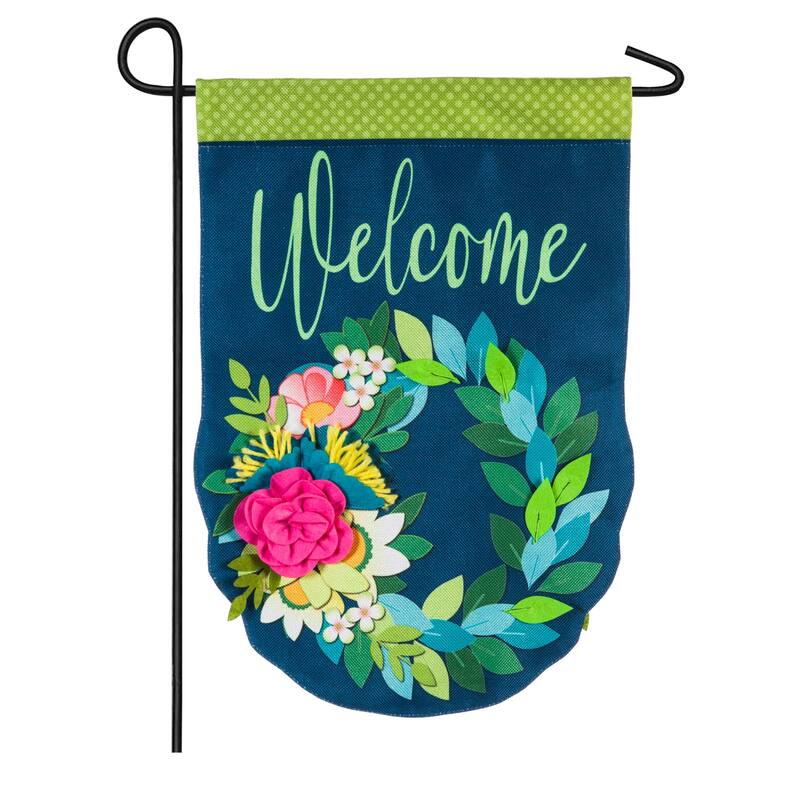 Flower Garden Garden Burlap Flag