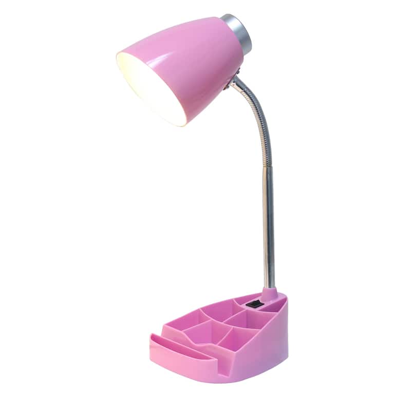 Gooseneck Organizer Desk Lamp with iPad Stand - 18.5" - Pink