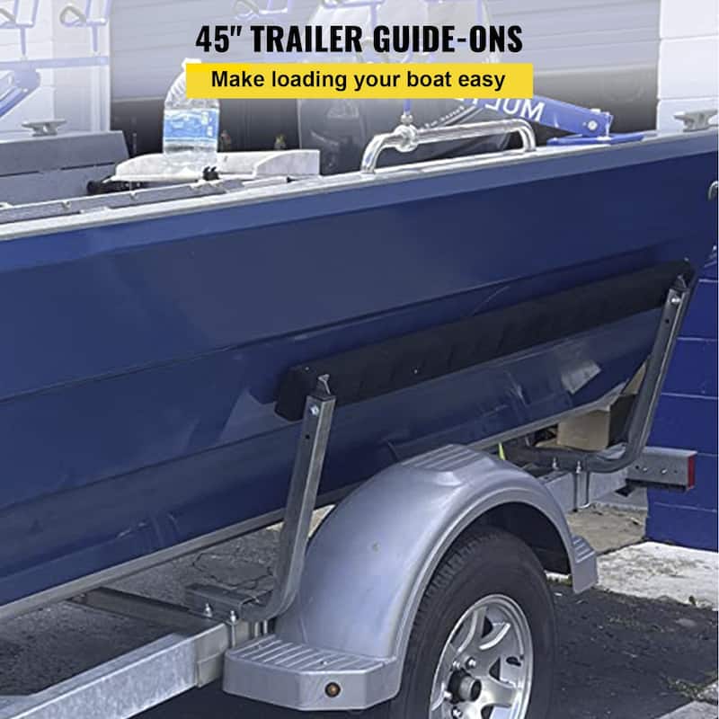 Boat Trailer Guide-ons, One Pair Aluminum Trailer Guide ons, Rust-Resistant Trailer Guides with Adjustable Width