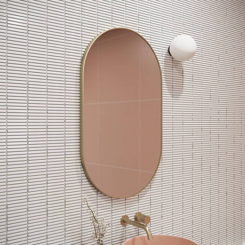 Glass Warehouse SF-PL-22X36 Inara 22" W x 36" H Contemporary Oval
