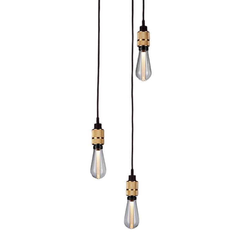 Buster + Punch NHK-05323 Hooked 3 Light 6" Wide Bespoke Mid Century - Brass