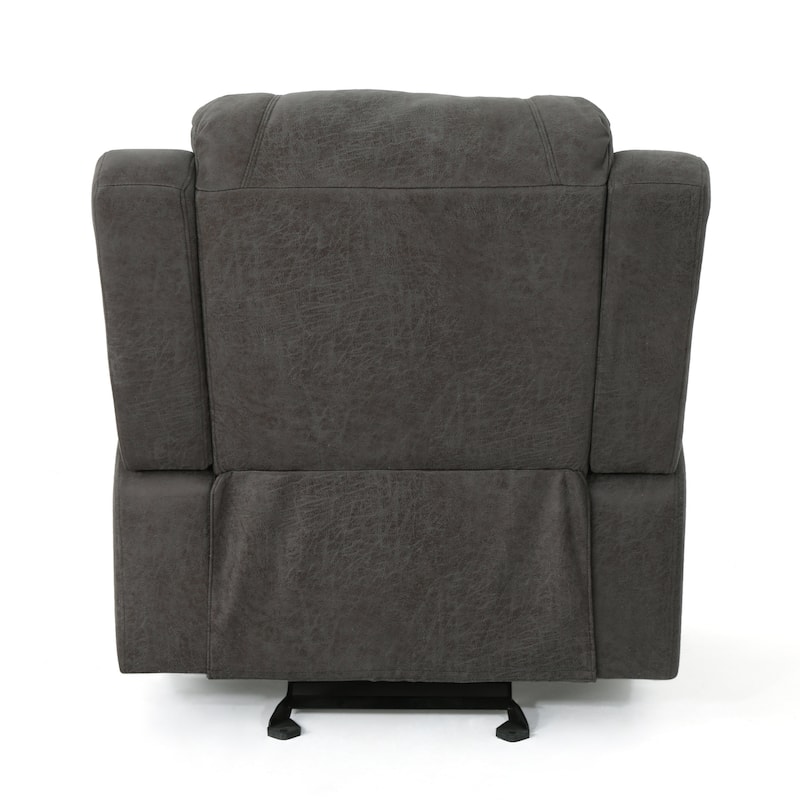 Upholstered Linen Manual Recliner Sofa Chair with Adjustable Backrest and Footrest, Modern Home Lounge Chair for Living Room