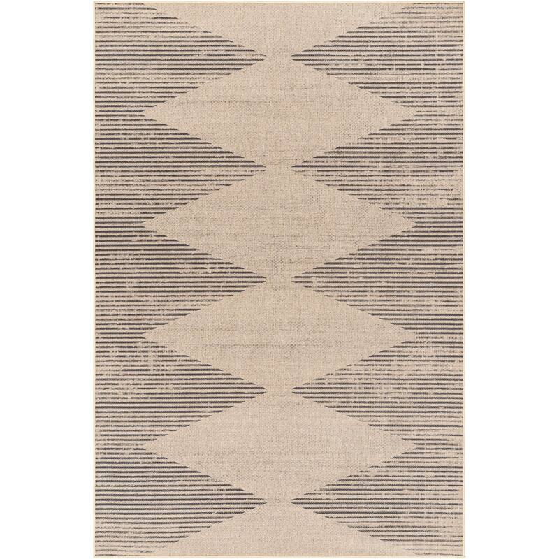 Aby Recycled Machine Washable Boho Diamond Area Rug