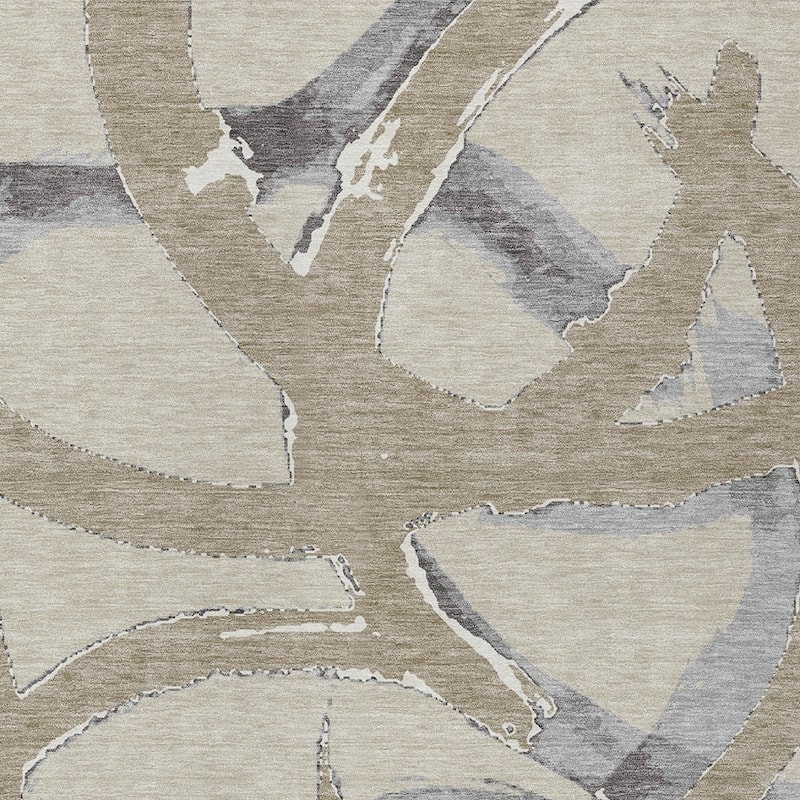 HomeRoots Abstract Transitional Rectangle Outdoor Rug