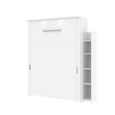Lumina Queen Murphy Bed with Shelving Unit (76W) by Bestar
