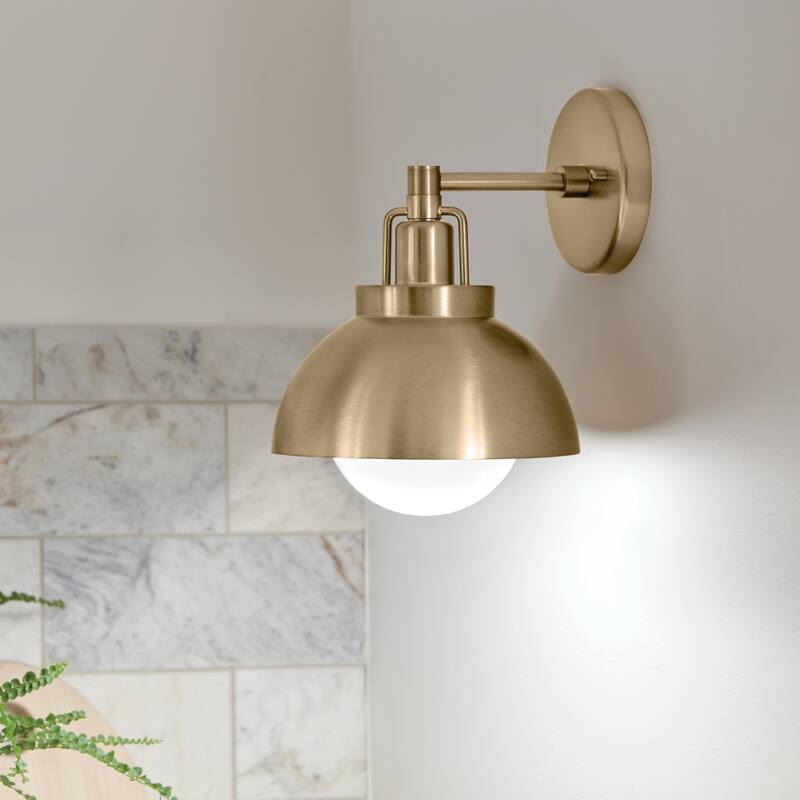 Kichler Lighting Niva 11.25 in. 1-Light Champagne Bronze Convertible Semi-Flush Mount Light