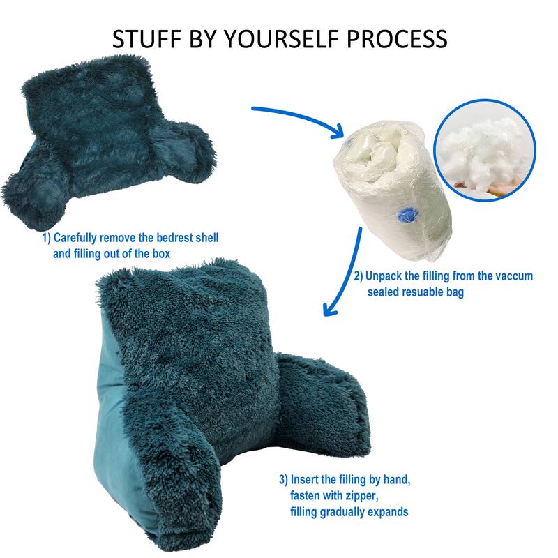 Halsted Shaggy Backrest Pillow