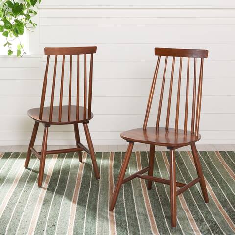 SAFAVIEH Priam Spindleback Windsor Dining Room Chair (Set of 2) - 20.5" W x 17.3" L x 36.4" H
