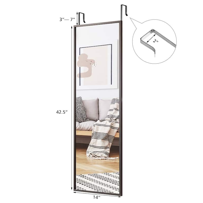 Costway Door Wall Mounted Mirror Full Length Hanging Mirror Bedroom - See Details