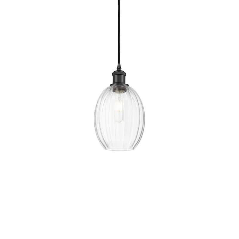 Innovations Lighting 516-1P-11-7 Preston Pendant Preston 7" Wide Mini - Matte Black / Clear