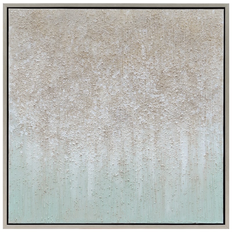 Sliver Field Textured Metallic Hand Painted Canvas Wall Art