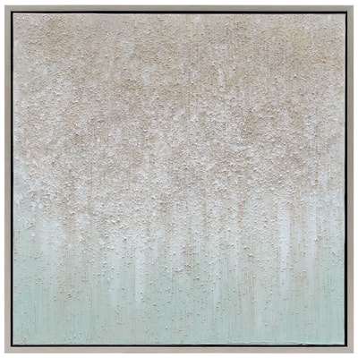 Sliver Field Textured Metallic Hand Painted Canvas Wall Art