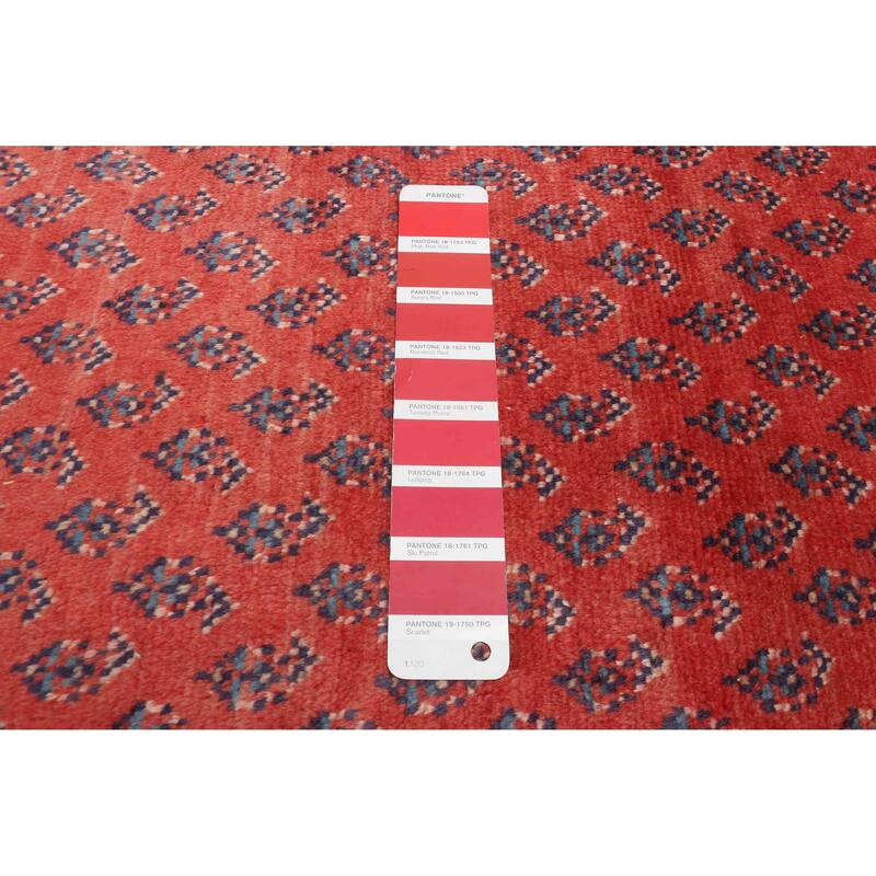 ECARPETGALLERY Hand-knotted Andelz Red Wool Rug - 3'4 x 9'5