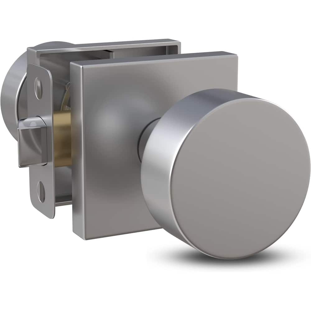 Mega Handles SUANA Modern Square Passage Door Knob for Hallway, Closet, Bathroom | Keyless Reversible Interior Door Handle