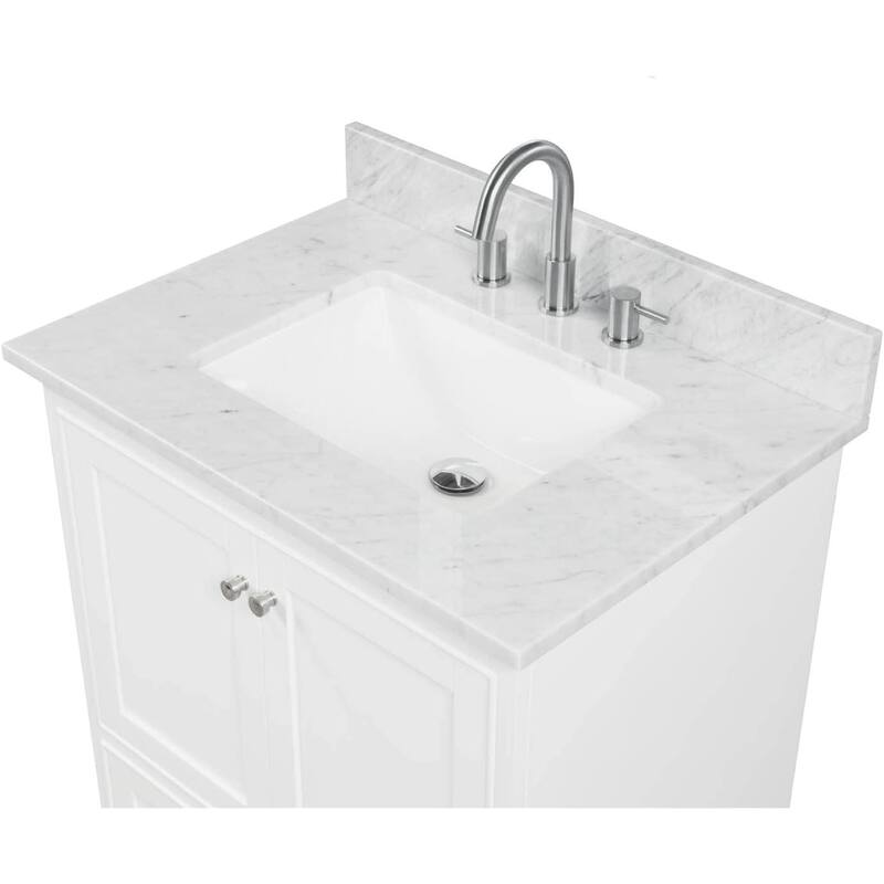 Blossom Copenhagen 30" Solid Wood Bathroom Vanity w/ Marble Top & Sink