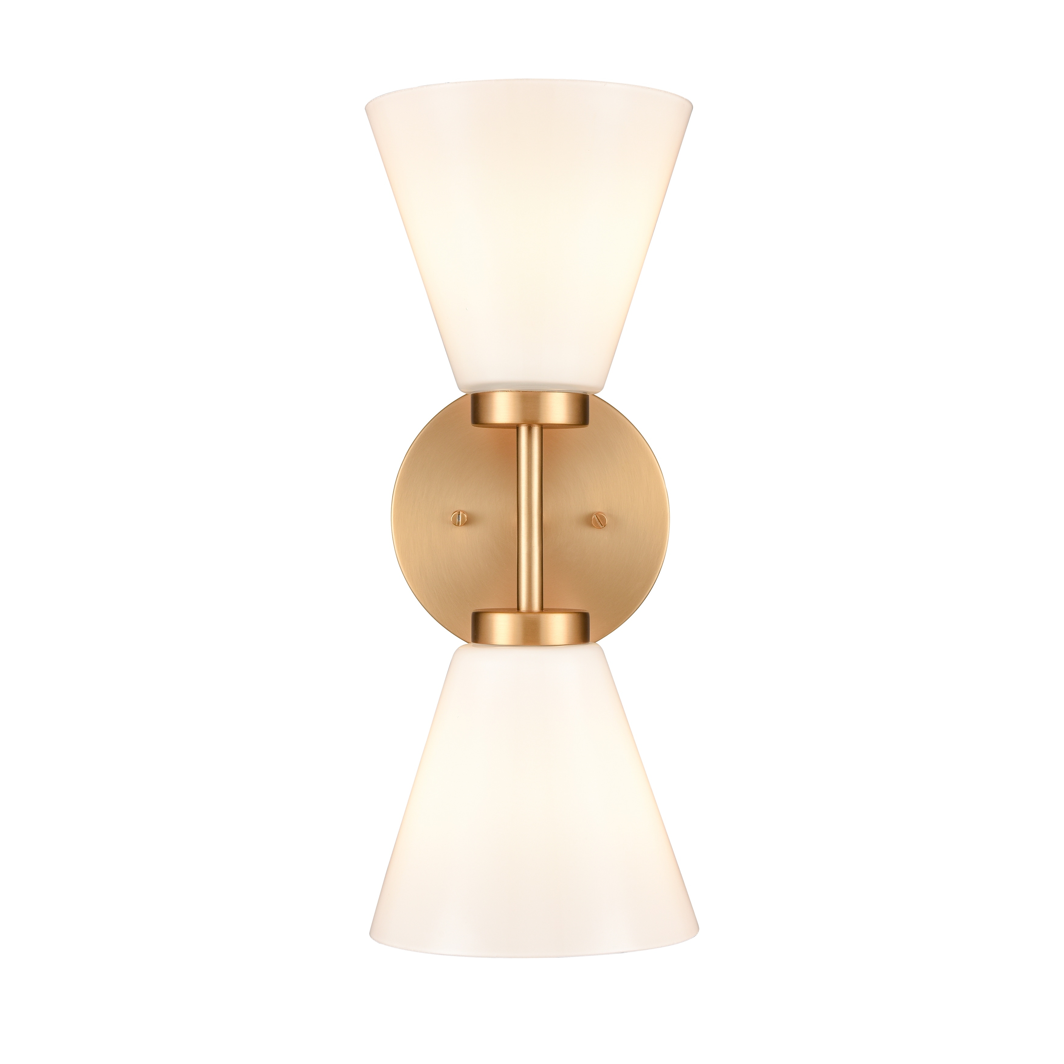 Atlas Lighting Houghton Tapered Frosted Glass 2-Light Vanity Light