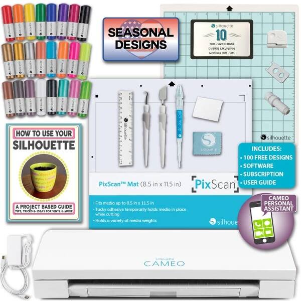 Shop Silhouette Cameo 3 Machine Bundle Sketch Pens Tools
