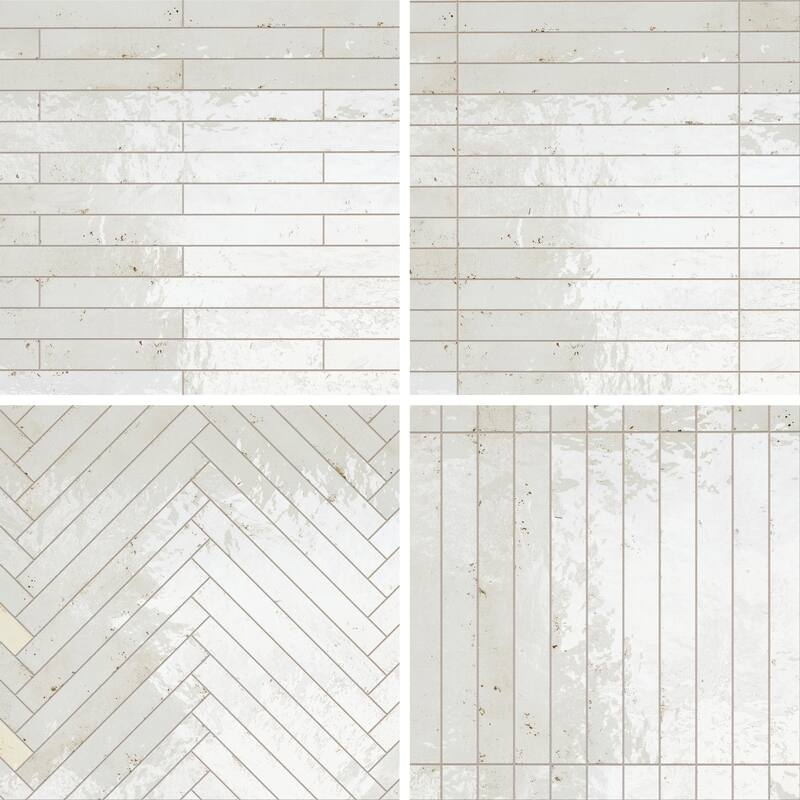 Merola Tile Scottsdale Ivory 1-7/8" x 17-3/4" Porcelain Floor and Wall Tile