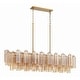 preview thumbnail 3 of 3, Addis 14 Light Aged Brass Chandelier - 51.75"W x 14.25"H x 14"D