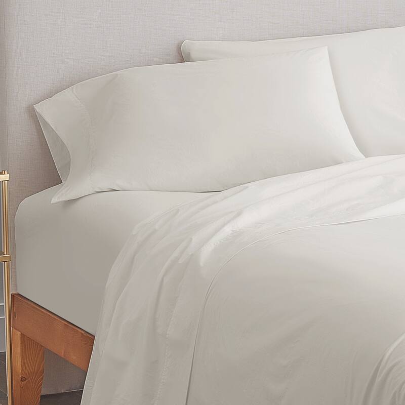 Gaiam Relax 100 Percent Cotton Garment Washed 4pc Sheet Set