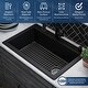 preview thumbnail 78 of 86, Karran Drop-In Quartz 33 in. 1-Hole Single Bowl Kitchen Sink Kit