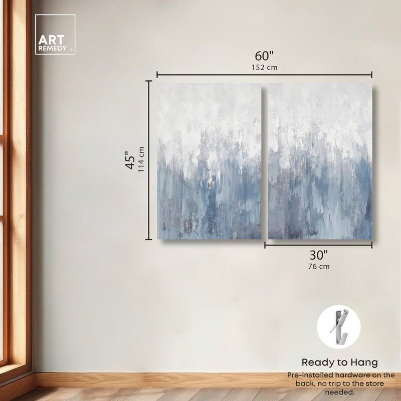 Frosted Glass Canvas Set of 2 by Art Remedy, Gallery Wrapped