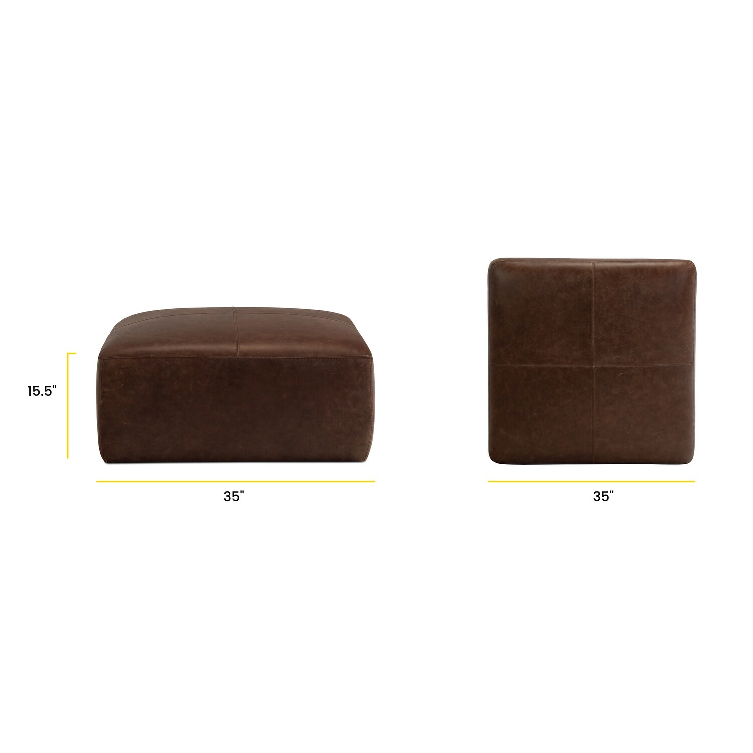 Strick & bolton sequoia on sale ottoman in cognac tan