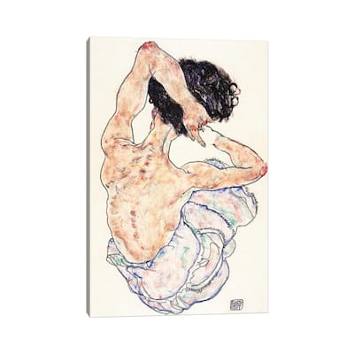 iCanvas "Sitting Back Act" by Egon Schiele Canvas Print