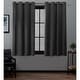 preview thumbnail 66 of 68, ATI Home Academy Total Blackout Grommet Top Curtain Panel Pair 52X63 - Charcoal