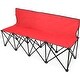 preview thumbnail 3 of 8, 6-Foot Portable Folding 4 Seat Bench with Back