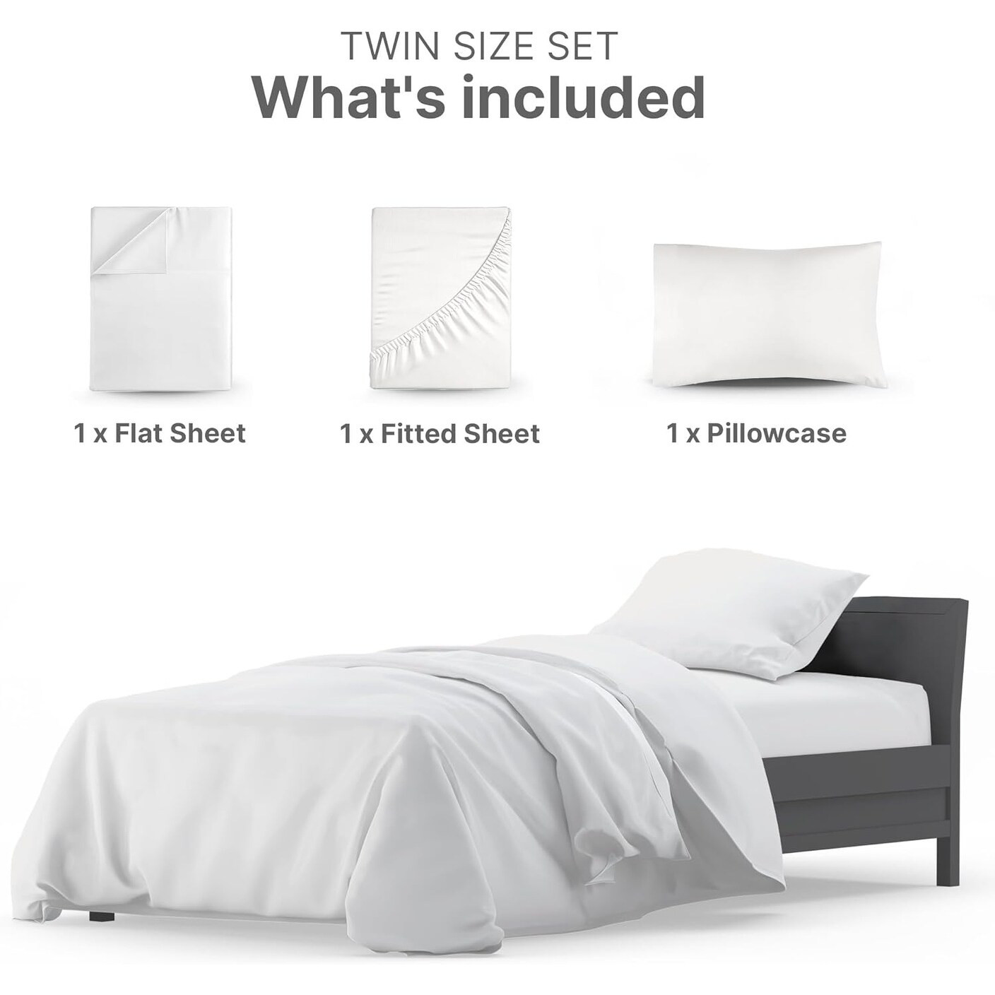 CGK Linens 4-Piece 1000 Thread Count Soft Cotton Bed Sheet Set-image